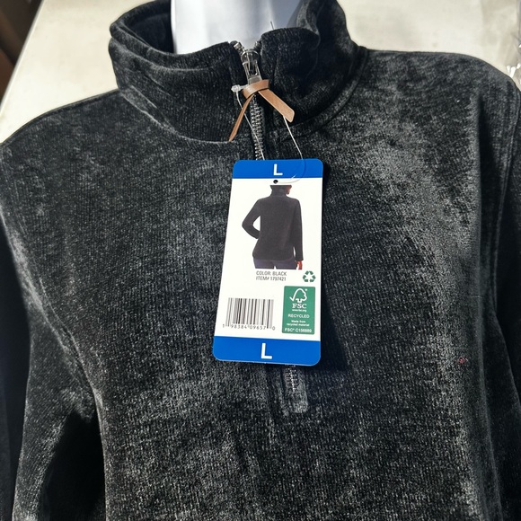 32 Degrees Ladies' Quarter Zip Plush Black Pullover NWT - Picture 10 of 12